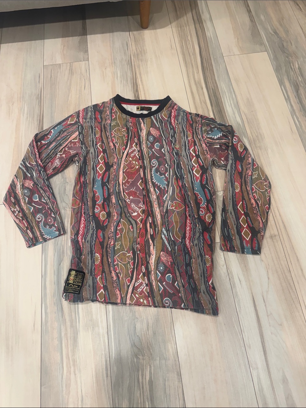 Men’s Vintage Notorious BIG Long Sleeve Shirt | XL | Abstract Colorful